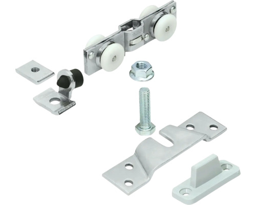 Set roți & accesorii pentru 1 ușă glisantă Hettich TopLine 8, sarcină max. 40kg, 10 piese