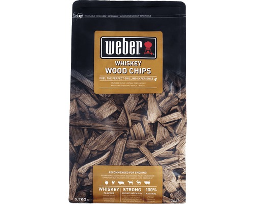 Aşchii pentru afumare Weber cu aromă de Whiskey 700 g Pachet așchii de lemn Weber Whiskey