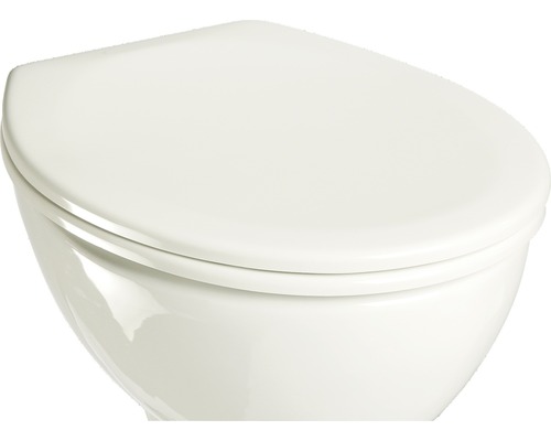 Capac WC ADOB Limone, închidere simplă, alb 44x38 cm