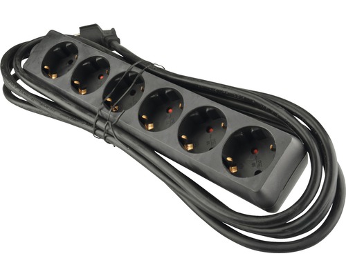 Bloc multipriză cu șase locuri și cablu