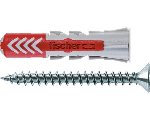 Dibluri plastic cu șurub Fischer DuoPower 6x30 mm, 12 bucăți