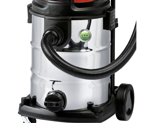 Aspirator umed uscat cu șurub de golire și simbol Eco Power