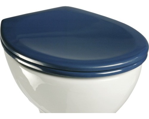 Capac WC ADOB Limone, închidere simplă, albastru închis 44x38 cm