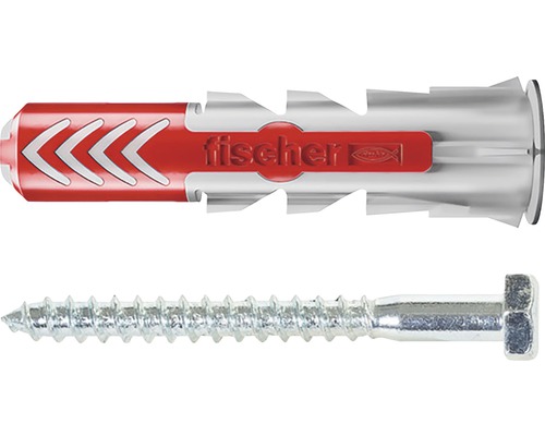Dibluri plastic cu șurub Fischer DuoPower 12x60 mm, 2 bucăți