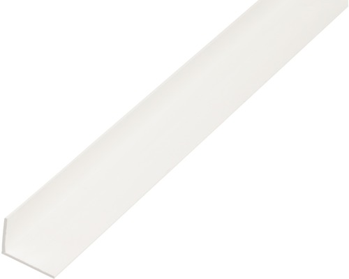 Cornier plastic Alberts 20x10x1,5 mm, lungime 2,6m, alb