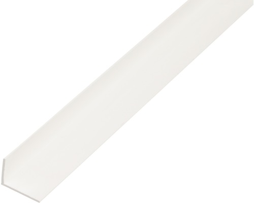 Cornier plastic Alberts 20x10x1,5 mm, lungime 2,6m, alb Profil unghiular din plastic