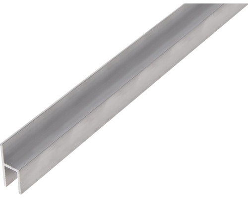 Profil aluminiu tip „h” Alberts 26x11x1,5 mm, lungime 1m, argintiu, eloxat