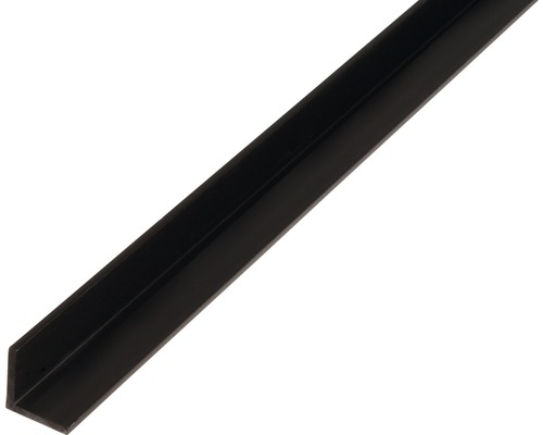 Cornier plastic Alberts 10x10x1 mm, lungime 2,6m, negru Profil unghiular