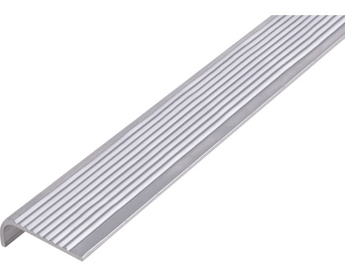 Protecție treaptă aluminiu Alberts 2000x40x15 mm Profil pentru muchii de treaptă din aluminiu cu structură canelată