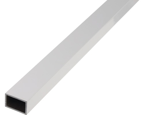 Țeavă aluminiu rectangulară Alberts 50x20x2 mm, lungime 1m, eloxată