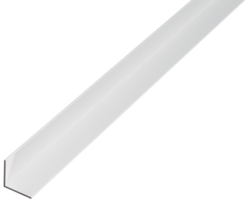 Cornier aluminiu Alberts 25x25x1,5 mm, lungime 2,6m, alb Profil unghiular din plastic
