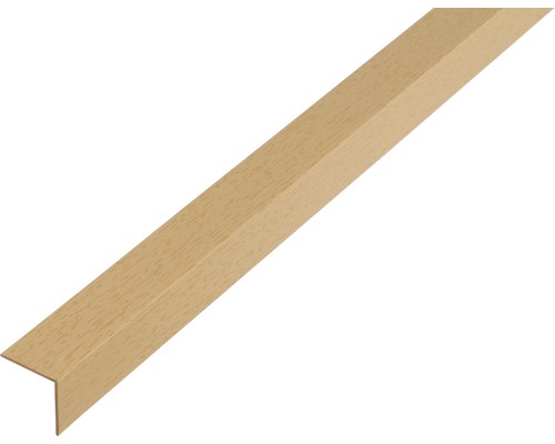 Cornier plastic Alberts 20x20x1,5 mm, lungime 1m, nuanță fag Profil de colț din lemn