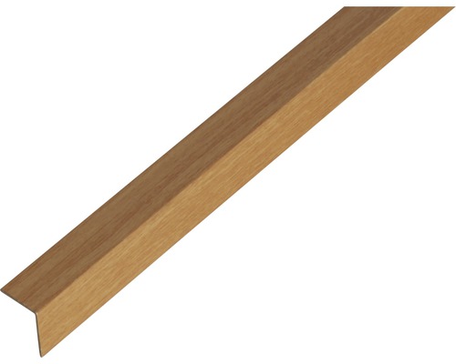 Cornier plastic Alberts 20x20x1 mm, lungime 2,6m, nuanță fag Profil de colț din lemn