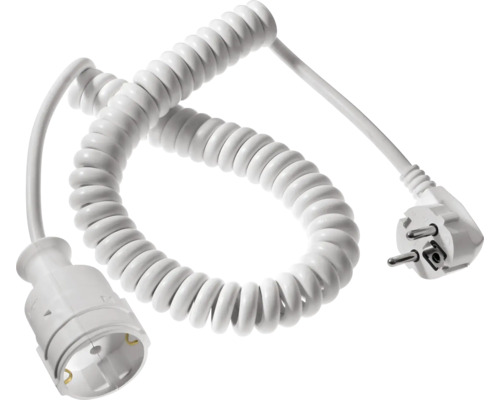 Cablu spiralat extensibil cu fișă și cuplă