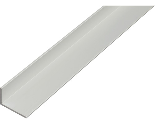 Cornier aluminiu Alberts 60x25x2 mm, lungime 2,6m, eloxat Profil unghiular din plastic