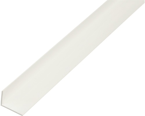 Cornier plastic Alberts 40x10x2 mm, lungime 2,6m, alb Profil unghiular din plastic