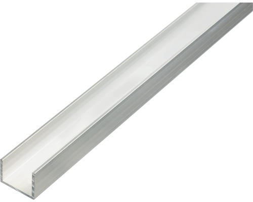 Profil aluminiu tip U Alberts 10x15x10x1,5 mm, lungime 2,6m