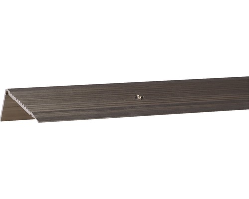 Protecție treaptă aluminiu Alberts 2000x21x21 mm, bronz, eloxat Profil de tranziție din metal cu găuri pentru șuruburi