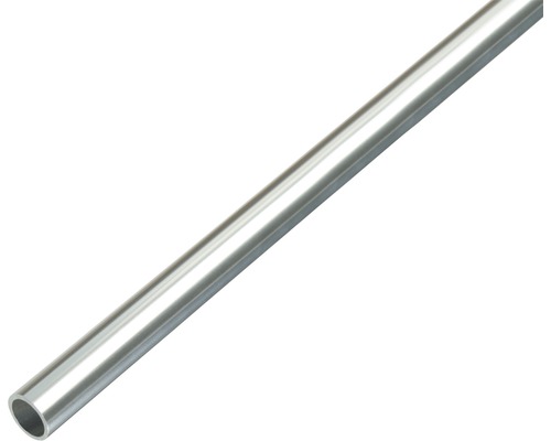 Țeavă aluminiu rotundă Alberts Ø10x1 mm, lungime 1m, nuanță oțel cromat
