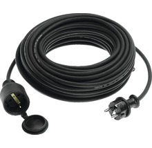 Prelungitor electric 10m 3600W negru, cablu cauciuc, pentru exterior IP44-thumb-0