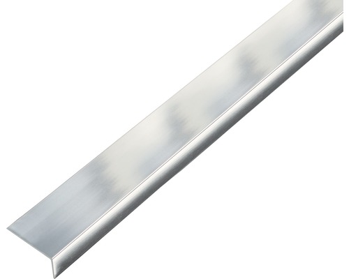 Cornier aluminiu Alberts 20x10x1 mm, lungime 1m, autoadeziv, nuanță oțel cromat