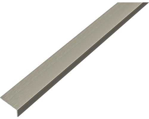 Cornier aluminiu Alberts 20x10x1,5 mm, lungime 1m, autoadeziv, nuanță oțel inoxidabil