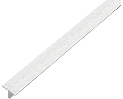 Profil aluminiu tip T Alberts 15x15x1,5 mm, lungime 1m, nuanță oțel inoxidabil