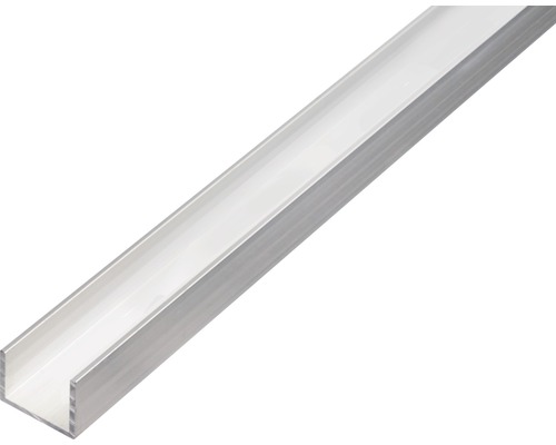 Profil aluminiu tip U Alberts 30x20x30x2 mm, lungime 2m, argintiu
