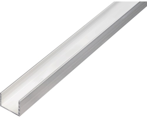 Profil aluminiu tip U Alberts 30x20x30x2 mm, lungime 2m, argintiu Profil U din aluminiu