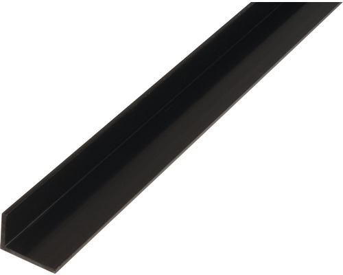 Cornier plastic Alberts 20x10x1,5 mm, lungime 2,6m, negru Profil unghiular din plastic