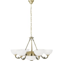 Lustră Savoy E14 max. 6x40W + E27 max. 2x60W, bronz/alb satinat
