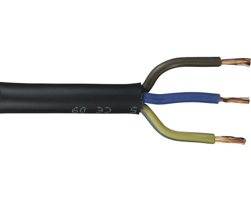 Cablu cauciuc MCCM (H05RR-F) 3x1 mm² negru
