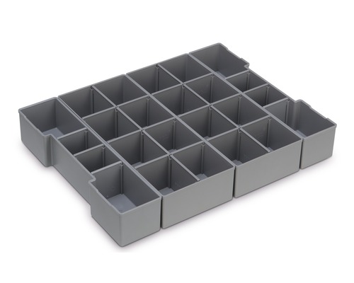 Set casete de organizare K3 pentru cutiile de scule Industrial L-BOXX 103 Inserție gri cu compartimente pentru depozitarea sculelor și a pieselor mici