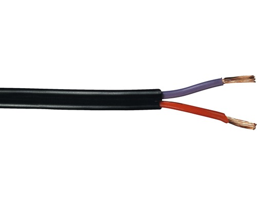 Cablu tensiuni mici 2x1,5 mm² negru, rezistent la temperaturi înalte