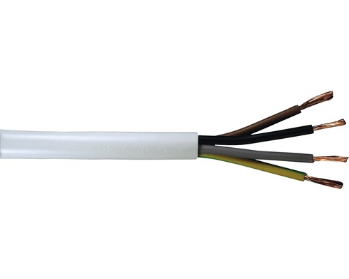 Cablu MYYM (H03VV-F) 4x0,75 mm² alb