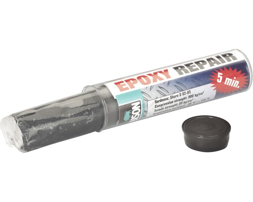 Chit epoxidic bicomponent stick Bison Epoxy Repair 5 min. 56 g Material de reparații epoxidice cu capac