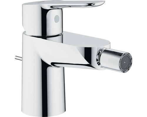 Baterie bideu monocomandă Grohe BauEdge cartuș ceramic 28 mm set evacuare cu tijă crom