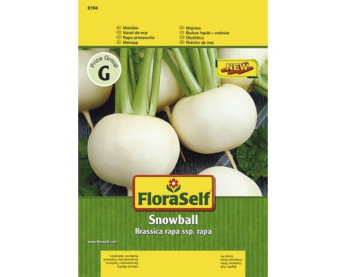 Semințe de legume FloraSelf, napi „Snowball”