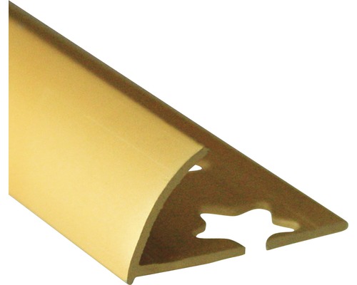 Baghetă semirotundă din aluminiu eloxat 10 mm 2,5 m auriu LRT105.83