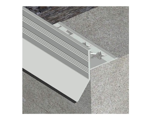 Profil picurător pentru jgheab din aluminiu eloxat 12 mm 2,5 m argintiu LST325.81