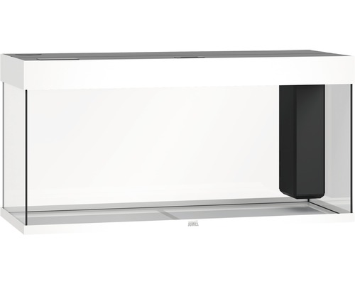 Acvariu din sticlă albă cu filtru intern integrat