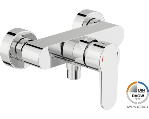 Baterie de duș aparentă din metal cu certificat DIN DVGW