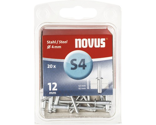 Novus nituri oțel, diametru 4 mm, 20 bucăți