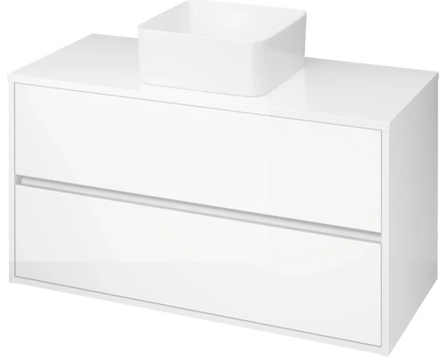Bază lavoar baie Cersanit Crea S924-006, 2 sertare, PAL, 99,4 cm, alb fără lavoar