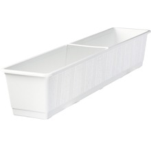 Jardinieră Geli standard, plastic, 80x17x14 cm, alb