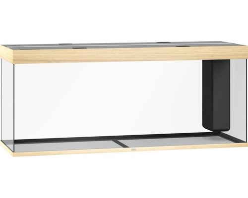 Acvariu gol cu margine de lemn și filtru