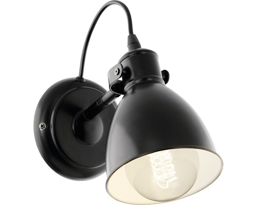 Lămpi de perete neagră cu abajur și suport flexibil