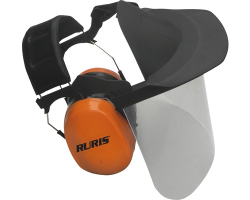 Cască forestieră cu protecție auditivă și protecție facială