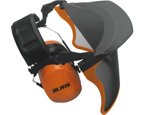 Cască forestieră Ruris cu protecție auditivă și vizieră