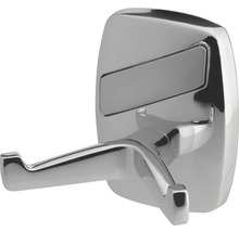 Cârlig dublu metalic pentru haine, pentru montare pe perete